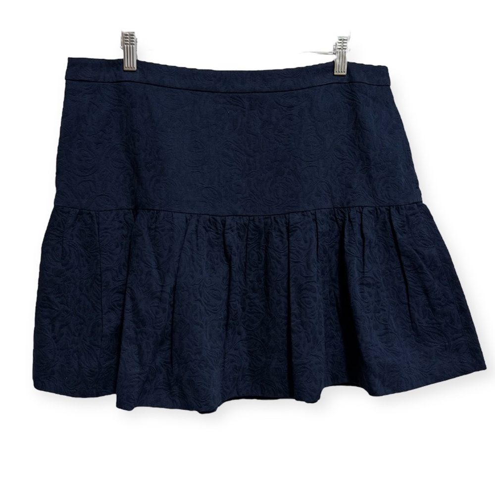 J. Crew Factory Floral Jacquard Pleated‎ Flare Skirt